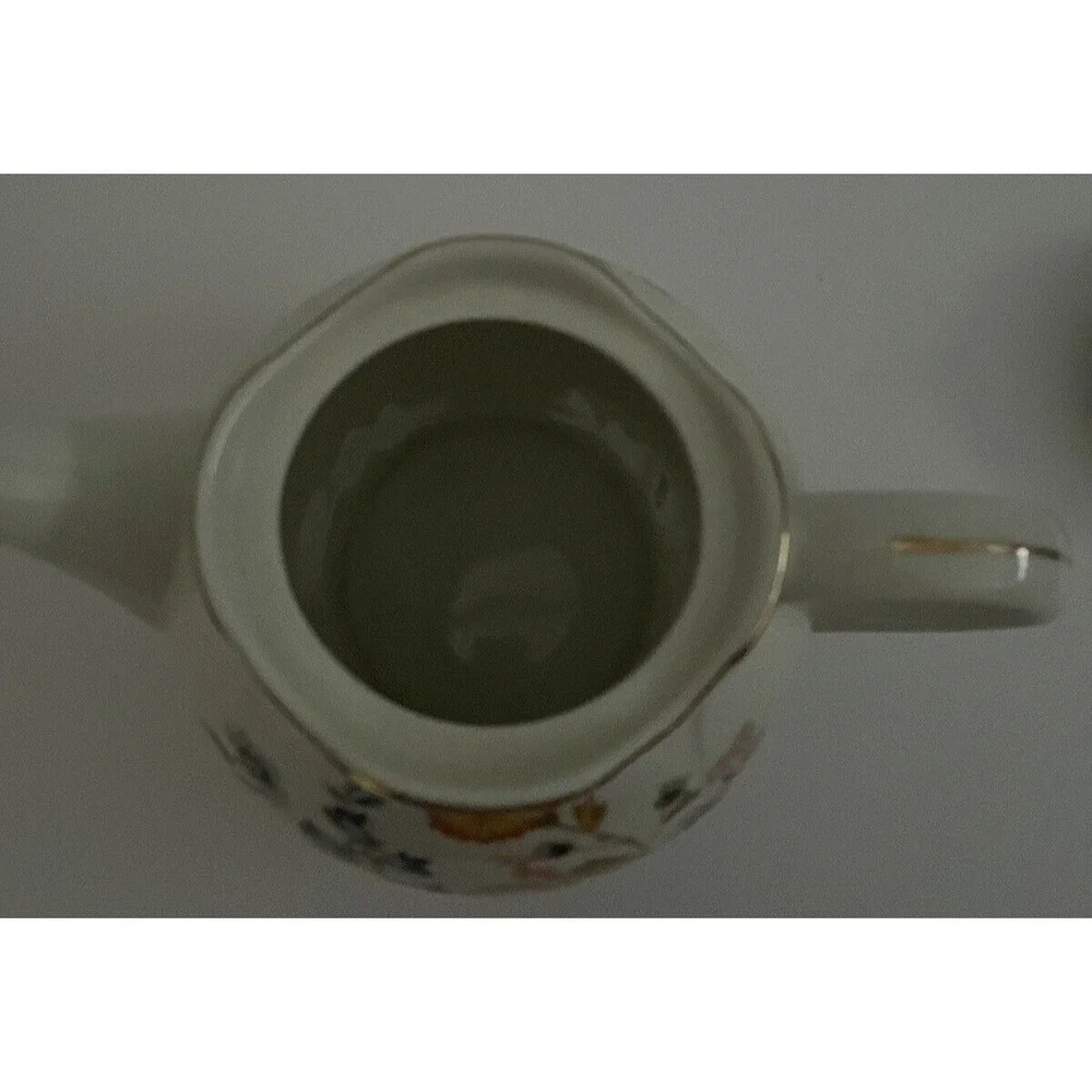 Robinson Design‎ Group China Spring Floral Flowers Orange Green Teapot Kitchen
